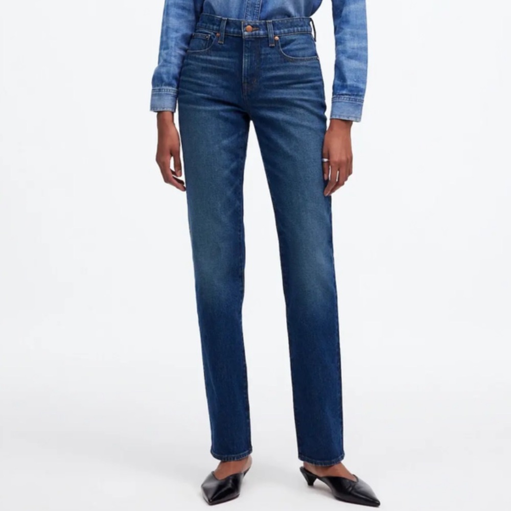 NEW Size 27P Madewell The ‘90s Straight Mid-Rise Crop Jean